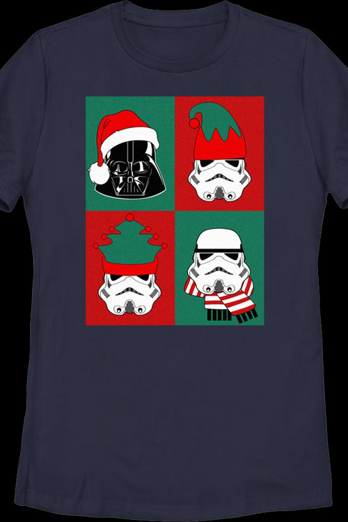 Womens Darth Vader & Stormtroopers Christmas Collage Star Wars Shirtmain product image