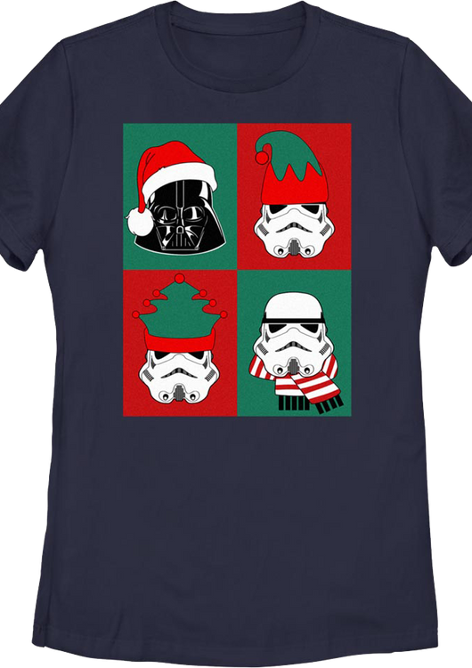 Womens Darth Vader & Stormtroopers Christmas Collage Star Wars Shirt - main product image