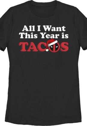 Womens Deadpool Christmas Tacos Shirt