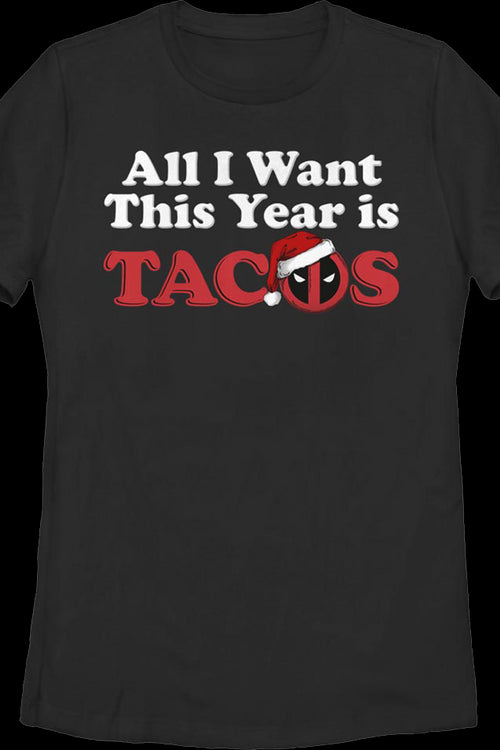 Womens Deadpool Christmas Tacos Shirtmain product image
