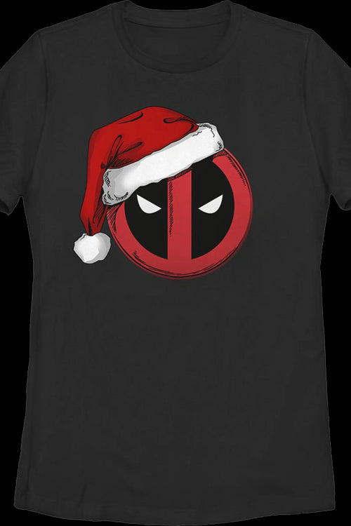 Womens Deadpool Santa Claus Hat Marvel Comics Shirtmain product image