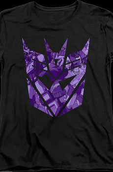 Womens Decepticon Logo Illustrations Transformers Shirt