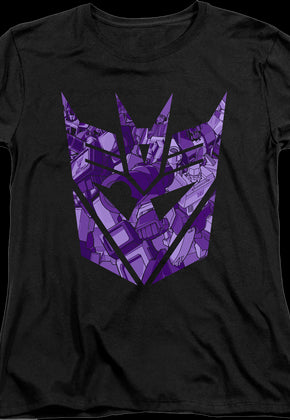 Womens Decepticon Logo Illustrations Transformers Shirt