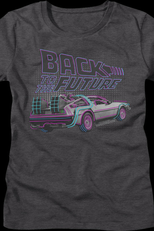 Womens DeLorean Neon Outline Back To The Future Shirtmain product image