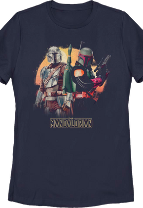 Womens Din Djarin And Boba Fett The Mandalorian Star Wars Shirt