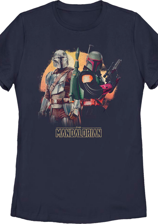 Womens Din Djarin And Boba Fett The Mandalorian Star Wars Shirt - main product image