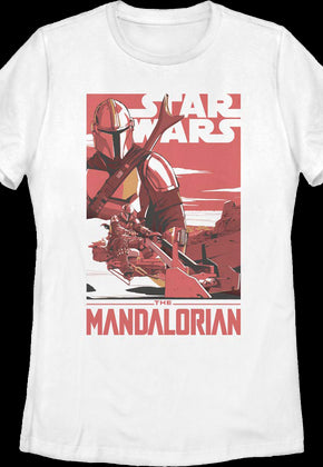 Womens Din Djarin Poster The Mandalorian Star Wars Shirt