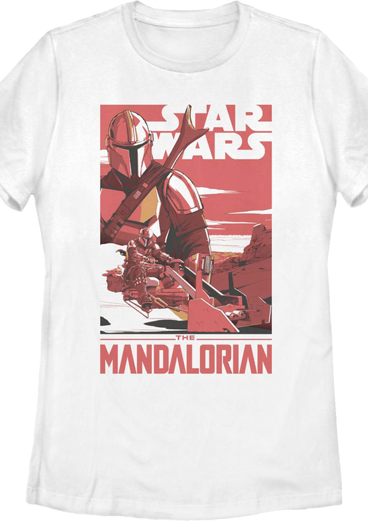 Womens Din Djarin Poster The Mandalorian Star Wars Shirt - main product image