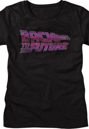 Womens Distressed Logo Back To The Future Shirt