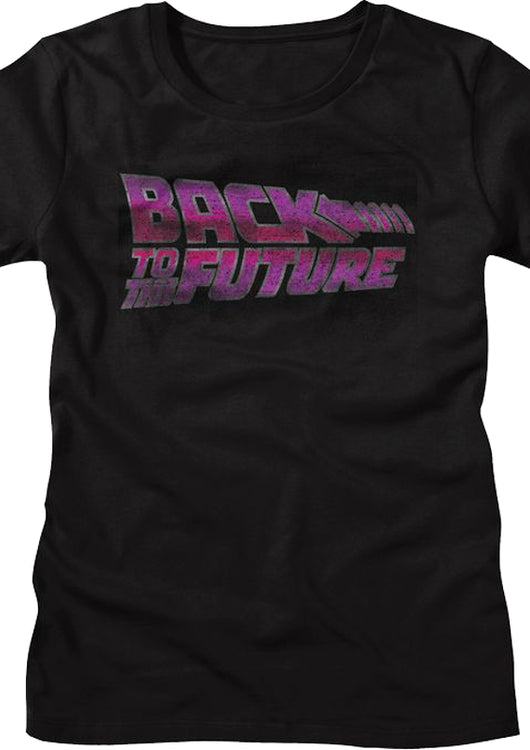 Womens Distressed Logo Back To The Future Shirt - main product image