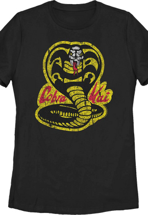 Womens Distressed Logo Cobra Kai Shirt