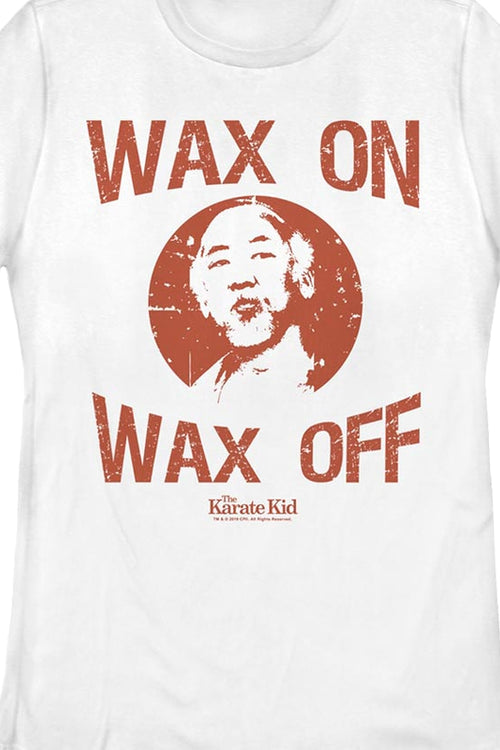 Womens Distressed Wax On Wax Off Karate Kid Shirtmain product image