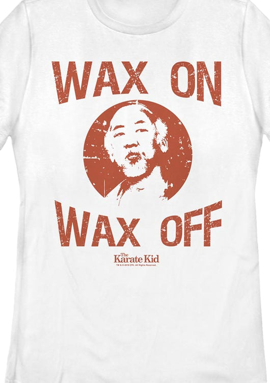 Womens Distressed Wax On Wax Off Karate Kid Shirt - main product image