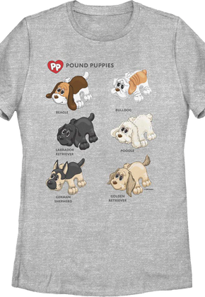 Womens Dog Breeds Pound Puppies Shirt