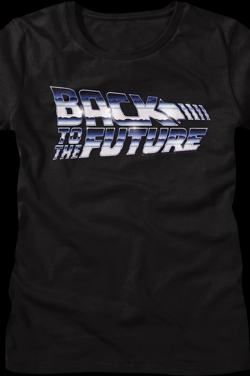 Womens Faux Chrome Logo Back To The Future Shirtmain product image