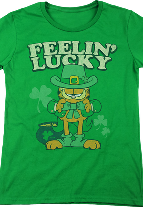 Womens Feelin' Lucky Garfield Shirt
