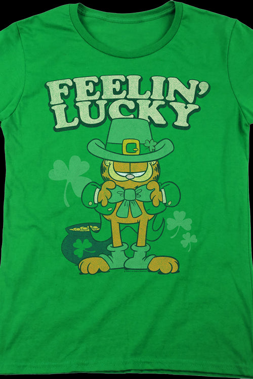 Womens Feelin' Lucky Garfield Shirtmain product image