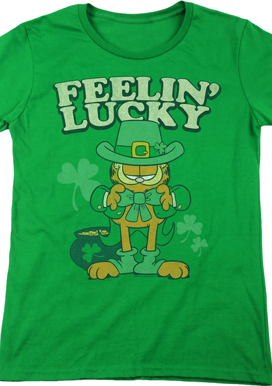 Womens Feelin' Lucky Garfield Shirt - main product image