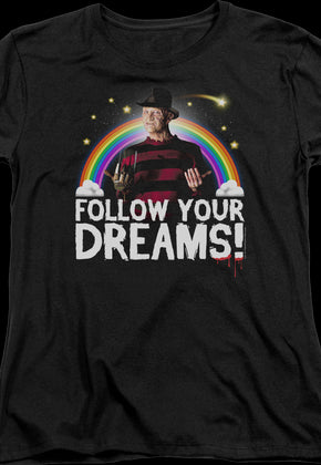 Womens Follow Your Dreams Nightmare On Elm Street Shirt