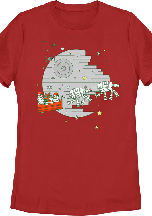 Womens Galactic Empire Christmas Sleigh Star Wars Shirt - main product image