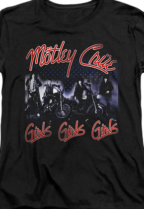 Womens Girls Girls Girls Motley Crue Shirt