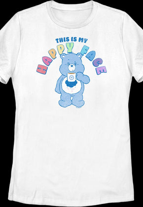 Womens Grumpy Bear This Is My Happy Face Care Bears Shirt