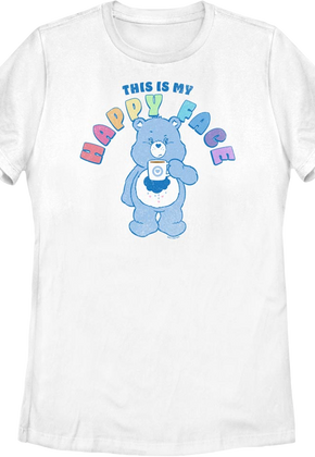 Womens Grumpy Bear This Is My Happy Face Care Bears Shirt