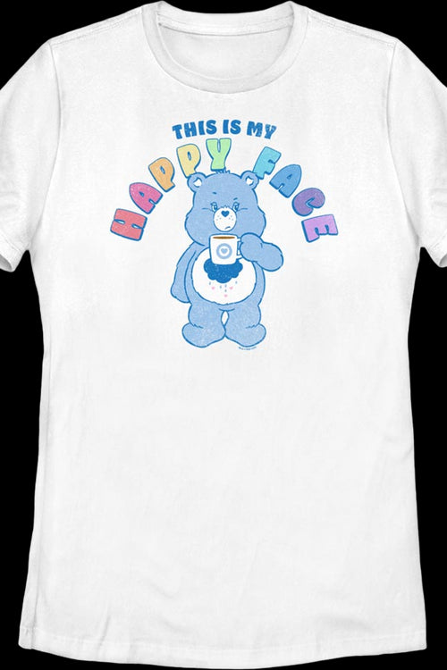 Womens Grumpy Bear This Is My Happy Face Care Bears Shirtmain product image