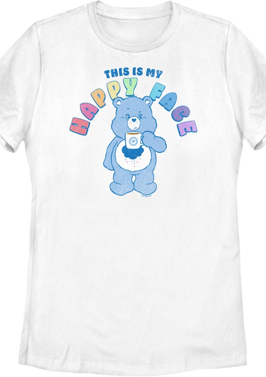 Womens Grumpy Bear This Is My Happy Face Care Bears Shirt - main product image