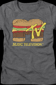 Womens Hamburger Logo MTV Shirt