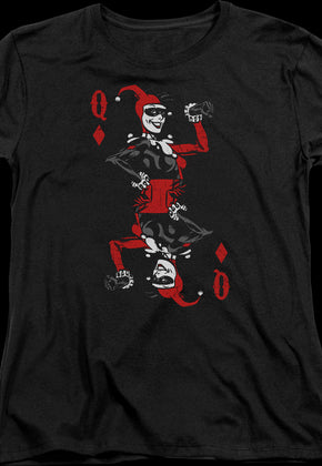 Womens Harley Quinn Playing Card Batman Shirt