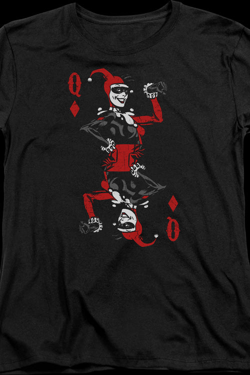 Womens Harley Quinn Playing Card Batman Shirtmain product image