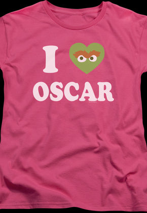 Womens I Love Oscar Sesame Street Shirt