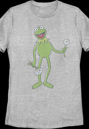 Womens Kermit's Flowers Muppets Shirt