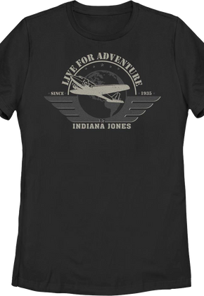 Womens Live For Adventure Indiana Jones Shirt