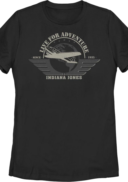 Womens Live For Adventure Indiana Jones Shirt - main product image