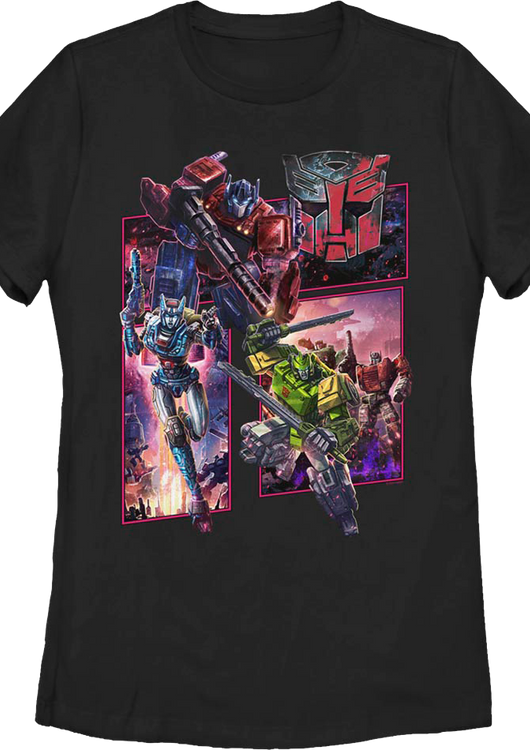 Womens Logo And Autobots Transformers Shirt - main product image