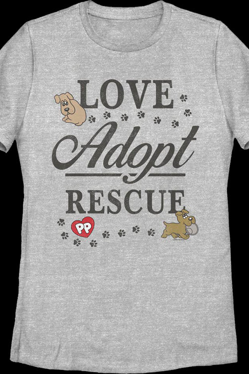 Womens Love Adopt Rescue Pound Puppies Shirtmain product image