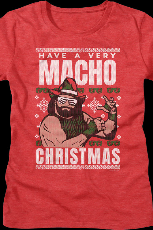 Womens Macho Christmas Faux Ugly Sweater Macho Man Randy Savage Shirtmain product image