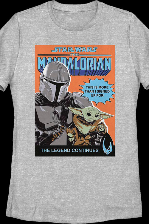 Womens Mandalorian Legend Continues Comic Book Cover Star Wars Shirtmain product image