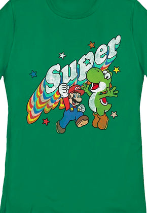 Womens Mario and Yoshi Super Mario Bros. Shirt