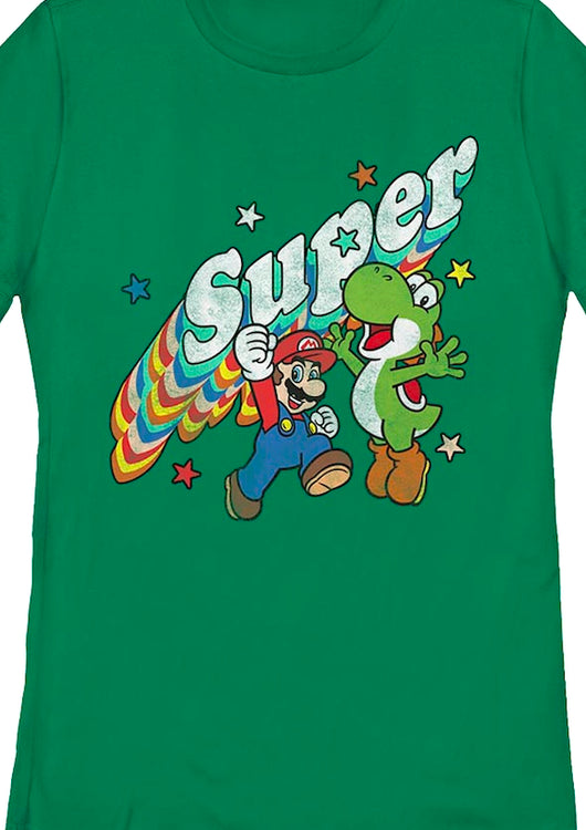 Womens Mario and Yoshi Super Mario Bros. Shirt - main product image