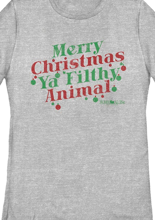 Womens Merry Christmas Ya Filthy Animal Home Alone Shirt - main product image