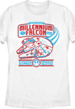 Womens Millennium Falcon Freight Delivery Star Wars Shirt