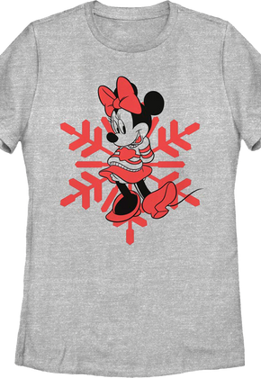 Womens Minnie Mouse Snowflake Shirt