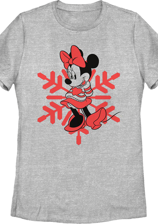 Womens Minnie Mouse Snowflake Shirt - main product image