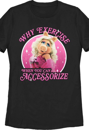 Womens Miss Piggy Why Exercise Muppets Shirt