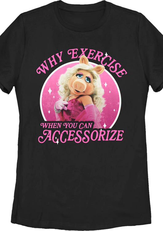 Womens Miss Piggy Why Exercise Muppets Shirt - main product image