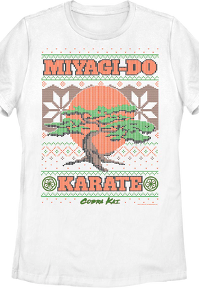 Womens Miyagi-Do Faux Ugly Christmas Sweater Cobra Kai Shirt