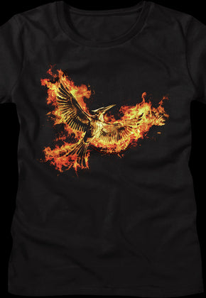 Womens Mockingjay Fire Flight Hunger Games Shirt